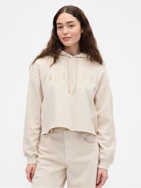 Gap × BÉIS Oversized Crop Hoodie Size L NWT